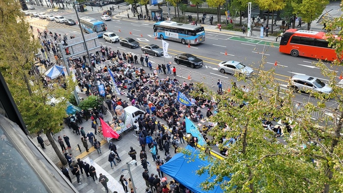 도심 가른 수만명 ‘보수ㆍ진보’ 집회