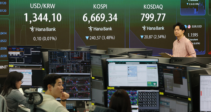 인공지능 속도조절론에 장 중 코스피 3%↓